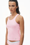 alexander wang 罗纹棉工字背心 light pink