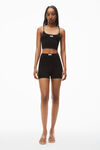 Alexander Wang black 罗纹针织无缝吊带背心