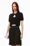 alexander wang short-sleeve twinset cardigan black