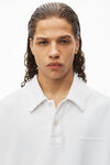 Alexander Wang white 超大号polo衫，带有蓬松标志