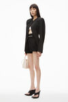 alexander wang safari short in cotton tailoring   black