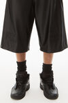 alexander wang 光泽罗缎平纹针织篮球短裤 black