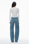 Alexander Wang soft white 徽标铭牌短款衬衫