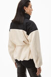alexander wang 泰迪抓绒和尼龙塑形夹克 vintage white/black