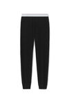 alexander wang unisex jogger in cotton waffle thermal  black