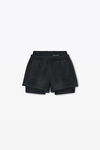 Alexander Wang washed black 带平角短裤预制款短裤