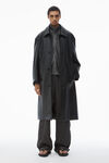 Alexander Wang black primal 羔羊皮中性外套