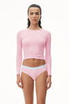 alexander wang 罗纹棉长袖 t 恤 light pink