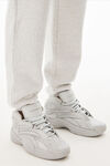 alexander wang aw hoop sneaker in glitter silver