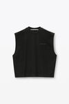 Alexander Wang black 棉质立体标志肌肉背心