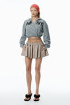 Alexander Wang khaki box-pleated mini skirt
