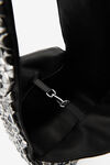 alexander wang 铆钉皮革小号新月流浪包 black