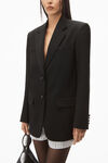 alexander wang blazer in wool tailoring black