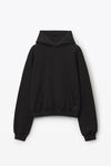 alexander wang hoodie in dense fleece black
