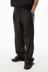 alexander wang track pants in satin faille jersey black