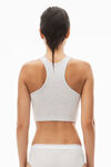 alexander wang 罗纹平纹针织布短款工字背心 light heather grey