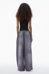 Alexander Wang washed purple unisex crystal hotfix sweatpant