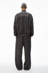 Alexander Wang washed fossil 网眼针织运动夹克