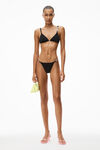 alexander wang crystal logo bikini top  black