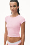 alexander wang 罗纹棉短袖 t 恤 light pink