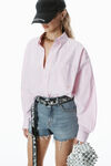 Alexander Wang light pink cotton oxford oversize shirt