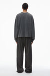 Alexander Wang vintage grey men's long-sleeve tee in cotton jersey