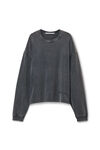 Alexander Wang vintage grey men's long-sleeve tee in cotton jersey