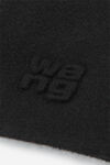 alexander wang logo scarf in soft stretch wool black