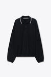 Alexander Wang black 长袖 polo 衬衫