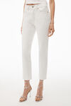 alexander wang og - highrise stovepipe jean in denim vintage white