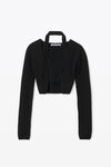 alexander wang long-sleeve twinset cardigan black