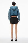 alexander wang marathon shorts in nylon black