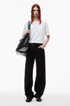 Alexander Wang white pocket tee in high twist jersey