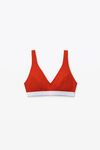 alexander wang bralette in ribbed jersey red
