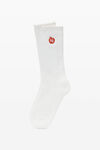 alexander wang athletic sock in ribbed cotton white