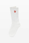 alexander wang 罗纹棉质运动袜 white