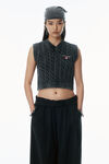 Alexander Wang washed black organic cotton vest