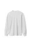 alexander wang unisex long sleeve in cotton waffle thermal  heather grey
