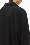 Alexander Wang black 超大号polo衫，带有蓬松标志
