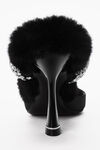 alexander wang grace85 crystal mule in nylon & faux fur black