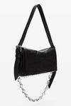 Alexander Wang black black memory leather ricco slim flap bag