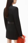 alexander wang blazer dress in wool tailoring black