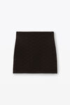 alexander wang mini skirt in compact nylon jacquard black