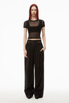 alexander wang 薄纱网眼短袖上衣 black