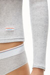 alexander wang 罗纹棉长袖 t 恤 heather grey