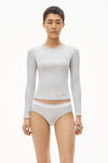 alexander wang 罗纹棉长袖 t 恤 heather grey