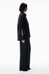 Alexander Wang black 黑色真丝开衩袖衬衫