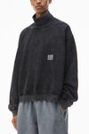 Alexander Wang acid black 密绒高领套头衫