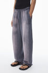 Alexander Wang washed purple unisex crystal hotfix sweatpant