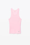 alexander wang 罗纹棉工字背心 light pink